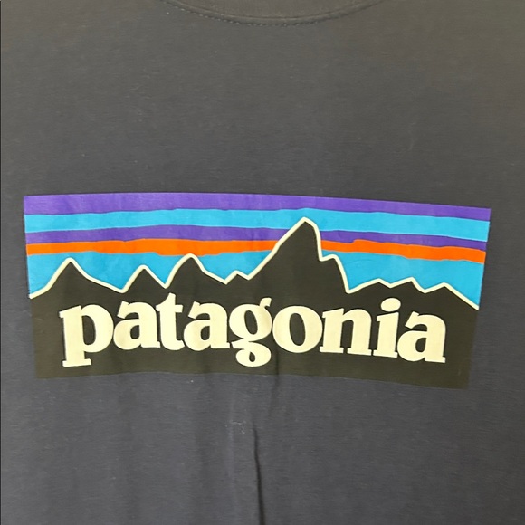 Kids Patagonia Navy Long Sleeve Shirt 100% Cotton - Picture 4 of 5